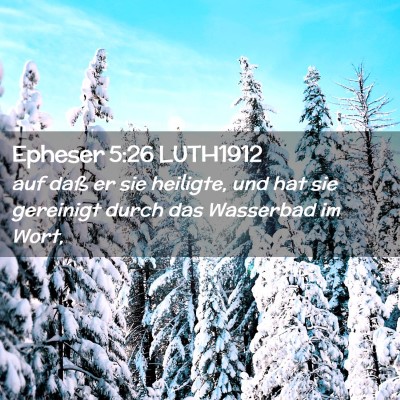 Picture 02 - Epheser 5:26 LUTH1912 - auf daß er sie heiligte, und hat sie gereinigt - Bible Verse Picture