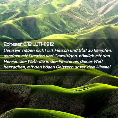 Picture 02 - Epheser 6:12 LUTH1912 - Denn wir haben nicht mit Fleisch und Blut zu - Bible Verse Picture
