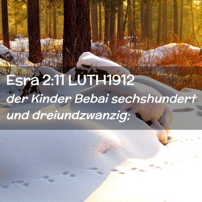Picture 02 - Esra 2:11 LUTH1912 - der Kinder Bebai sechshundert und - Bible Verse Picture