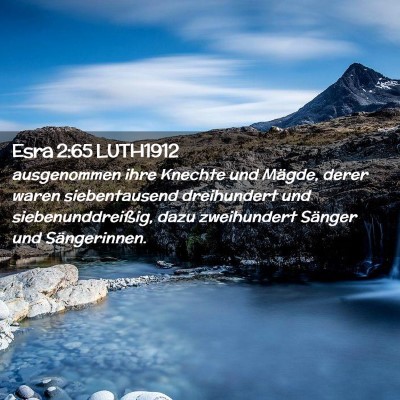 Picture 02 - Esra 2:65 LUTH1912 - ausgenommen ihre Knechte und Mägde, derer waren - Bible Verse Picture