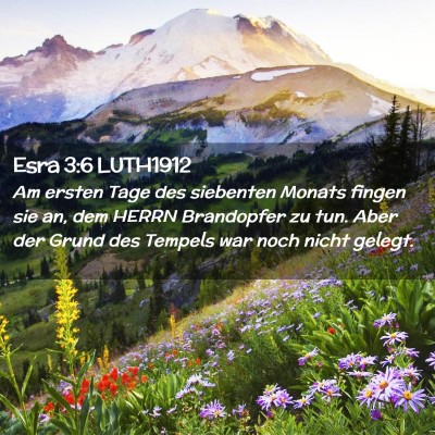 Picture 02 - Esra 3:6 LUTH1912 - Am ersten Tage des siebenten Monats fingen sie - Bible Verse Picture