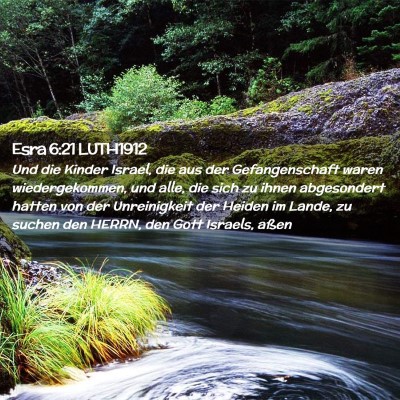 Picture 02 - Esra 6:21 LUTH1912 - Und die Kinder Israel, die aus der Gefangenschaft - Bible Verse Picture