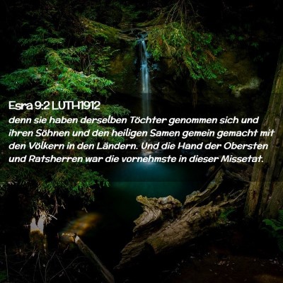 Picture 02 - Esra 9:2 LUTH1912 - denn sie haben derselben Töchter genommen sich - Bible Verse Picture