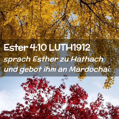 Picture 02 - Ester 4:10 LUTH1912 - sprach Esther zu Hathach und gebot ihm an - Bible Verse Picture