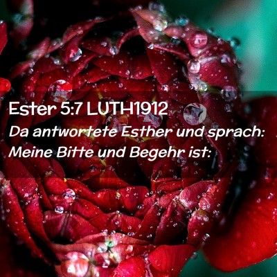 Picture 02 - Ester 5:7 LUTH1912 - Da antwortete Esther und sprach: Meine Bitte und - Bible Verse Picture
