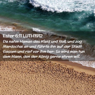 Picture 02 - Ester 6:11 LUTH1912 - Da nahm Haman das Kleid und Roß und zog - Bible Verse Picture