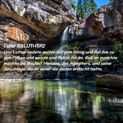 Picture 02 - Ester 8:3 LUTH1912 - Und Esther redete weiter vor dem König und fiel - Bible Verse Picture
