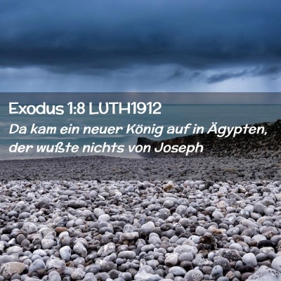 Picture 02 - Exodus 1:8 LUTH1912 - Da kam ein neuer König auf in Ägypten, der - Bible Verse Picture