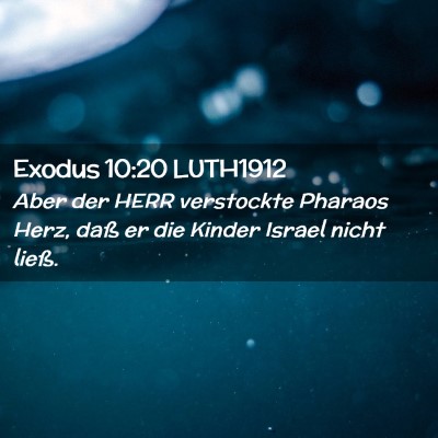 Picture 02 - Exodus 10:20 LUTH1912 - Aber der HERR verstockte Pharaos Herz, daß er - Bible Verse Picture