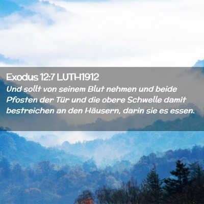 Picture 02 - Exodus 12:7 LUTH1912 - Und sollt von seinem Blut nehmen und beide - Bible Verse Picture