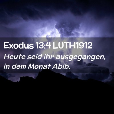 Picture 02 - Exodus 13:4 LUTH1912 - Heute seid ihr ausgegangen, in dem Monat - Bible Verse Picture