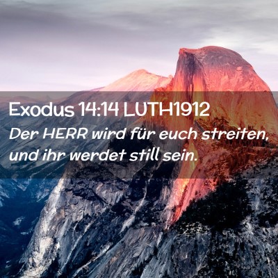 Picture 02 - Exodus 14:14 LUTH1912 - Der HERR wird für euch streiten, und ihr werdet - Bible Verse Picture