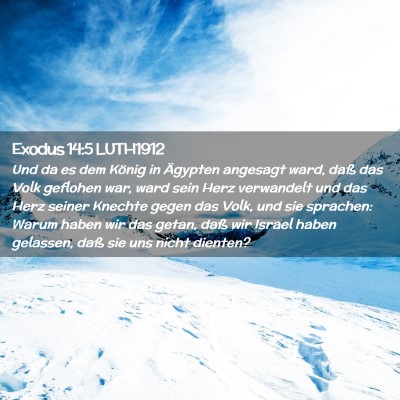 Picture 02 - Exodus 14:5 LUTH1912 - Und da es dem König in Ägypten angesagt ward, - Bible Verse Picture