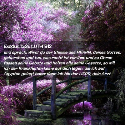 Picture 02 - Exodus 15:26 LUTH1912 - und sprach: Wirst du der Stimme des HERRN, deines - Bible Verse Picture
