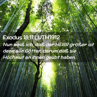 Picture 02 - Exodus 18:11 LUTH1912 - Nun weiß ich, daß der HERR größer ist denn - Bible Verse Picture