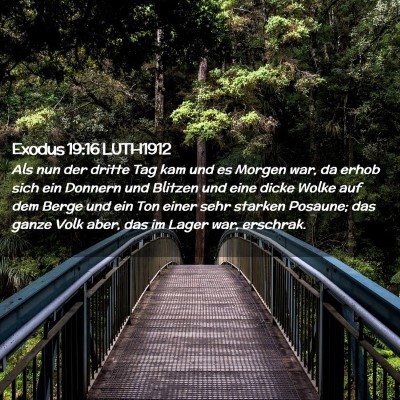 Picture 02 - Exodus 19:16 LUTH1912 - Als nun der dritte Tag kam und es Morgen war, da - Bible Verse Picture