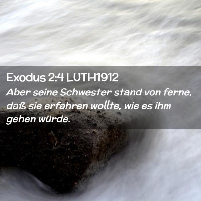 Picture 02 - Exodus 2:4 LUTH1912 - Aber seine Schwester stand von ferne, daß sie - Bible Verse Picture