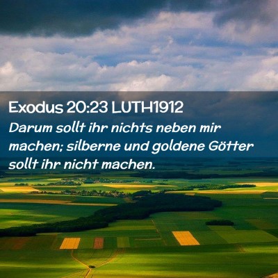Picture 02 - Exodus 20:23 LUTH1912 - Darum sollt ihr nichts neben mir machen; silberne - Bible Verse Picture