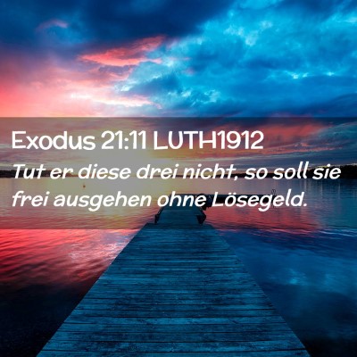 Picture 02 - Exodus 21:11 LUTH1912 - Tut er diese drei nicht, so soll sie frei - Bible Verse Picture