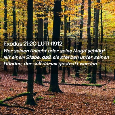 Picture 02 - Exodus 21:20 LUTH1912 - Wer seinen Knecht oder seine Magd schlägt mit - Bible Verse Picture