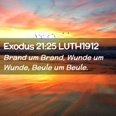 Picture 02 - Exodus 21:25 LUTH1912 - Brand um Brand, Wunde um Wunde, Beule um - Bible Verse Picture