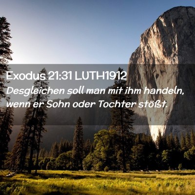 Picture 02 - Exodus 21:31 LUTH1912 - Desgleichen soll man mit ihm handeln, wenn er - Bible Verse Picture