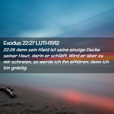 Picture 02 - Exodus 22:27 LUTH1912 - 22:26 denn sein Kleid ist seine einzige Decke - Bible Verse Picture