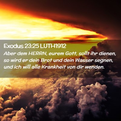 Picture 02 - Exodus 23:25 LUTH1912 - Aber dem HERRN, eurem Gott, sollt ihr dienen, so - Bible Verse Picture