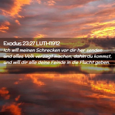 Picture 02 - Exodus 23:27 LUTH1912 - Ich will meinen Schrecken vor dir her senden und - Bible Verse Picture