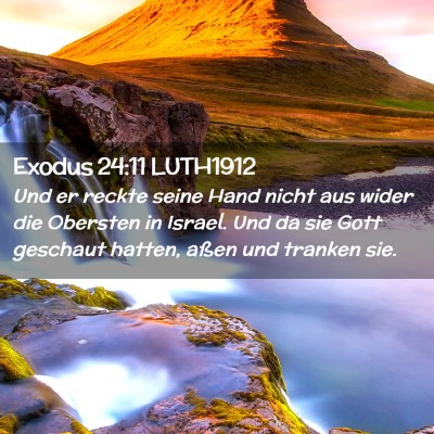 Picture 02 - Exodus 24:11 LUTH1912 - Und er reckte seine Hand nicht aus wider die - Bible Verse Picture