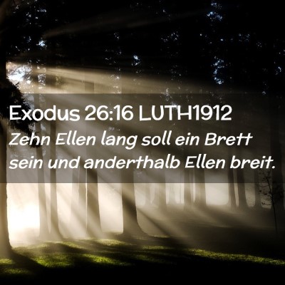 Picture 02 - Exodus 26:16 LUTH1912 - Zehn Ellen lang soll ein Brett sein und - Bible Verse Picture