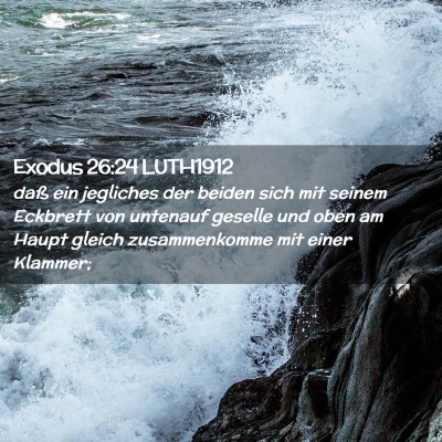 Picture 02 - Exodus 26:24 LUTH1912 - daß ein jegliches der beiden sich mit seinem - Bible Verse Picture