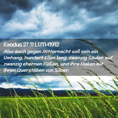 Picture 02 - Exodus 27:11 LUTH1912 - Also auch gegen Mitternacht soll sein ein Umhang, - Bible Verse Picture