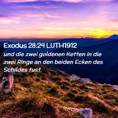 Picture 02 - Exodus 28:24 LUTH1912 - und die zwei goldenen Ketten in die zwei Ringe an - Bible Verse Picture