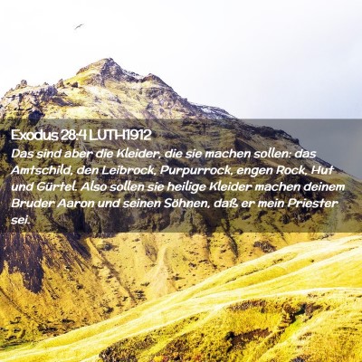 Picture 02 - Exodus 28:4 LUTH1912 - Das sind aber die Kleider, die sie machen sollen: - Bible Verse Picture