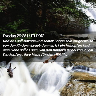 Picture 02 - Exodus 29:28 LUTH1912 - Und das soll Aarons und seiner Söhne sein - Bible Verse Picture