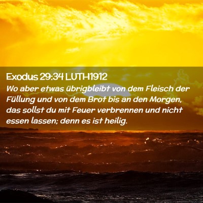 Picture 02 - Exodus 29:34 LUTH1912 - Wo aber etwas übrigbleibt von dem Fleisch der - Bible Verse Picture