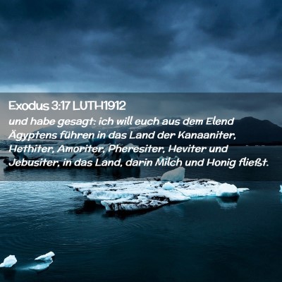 Picture 02 - Exodus 3:17 LUTH1912 - und habe gesagt: ich will euch aus dem Elend - Bible Verse Picture