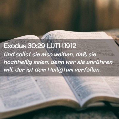Picture 02 - Exodus 30:29 LUTH1912 - Und sollst sie also weihen, daß sie hochheilig - Bible Verse Picture