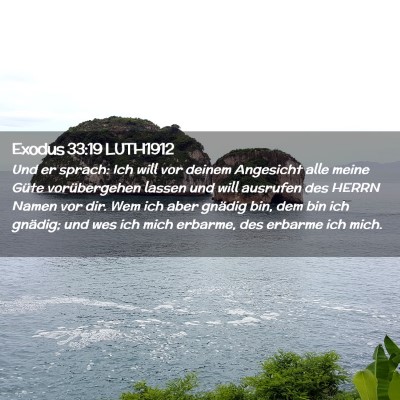 Picture 02 - Exodus 33:19 LUTH1912 - Und er sprach: Ich will vor deinem Angesicht alle - Bible Verse Picture