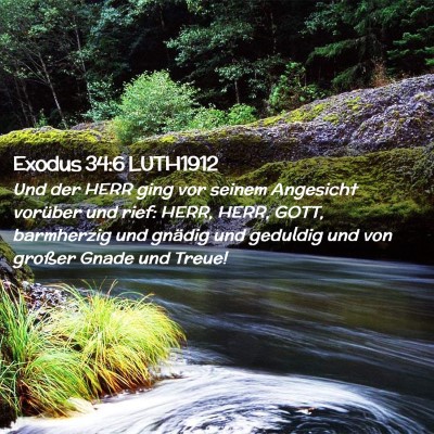Picture 02 - Exodus 34:6 LUTH1912 - Und der HERR ging vor seinem Angesicht vorüber - Bible Verse Picture