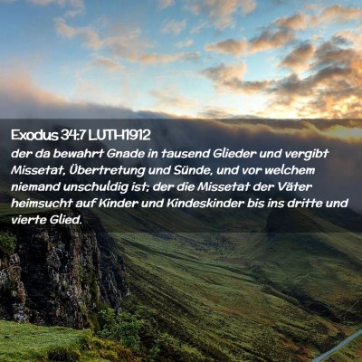 Picture 02 - Exodus 34:7 LUTH1912 - der da bewahrt Gnade in tausend Glieder und - Bible Verse Picture