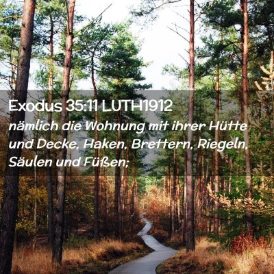 Picture 02 - Exodus 35:11 LUTH1912 - nämlich die Wohnung mit ihrer Hütte und Decke, - Bible Verse Picture