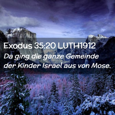 Picture 02 - Exodus 35:20 LUTH1912 - Da ging die ganze Gemeinde der Kinder Israel aus - Bible Verse Picture