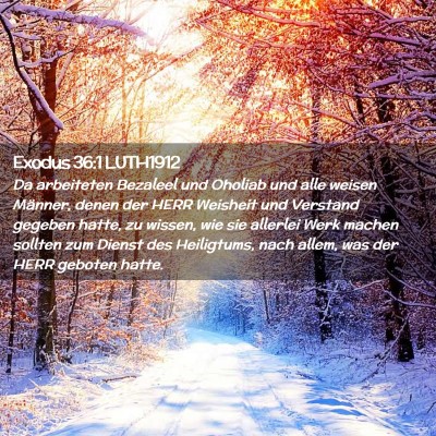 Picture 02 - Exodus 36:1 LUTH1912 - Da arbeiteten Bezaleel und Oholiab und alle - Bible Verse Picture