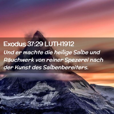 Picture 02 - Exodus 37:29 LUTH1912 - Und er machte die heilige Salbe und Räuchwerk - Bible Verse Picture