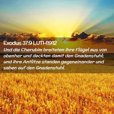 Picture 02 - Exodus 37:9 LUTH1912 - Und die Cherubim breiteten ihre Flügel aus von - Bible Verse Picture