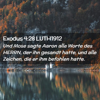 Picture 02 - Exodus 4:28 LUTH1912 - Und Mose sagte Aaron alle Worte des HERRN, der - Bible Verse Picture