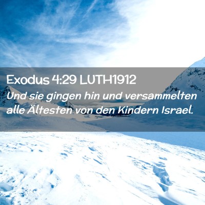 Picture 02 - Exodus 4:29 LUTH1912 - Und sie gingen hin und versammelten alle - Bible Verse Picture