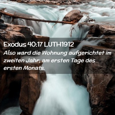 Picture 02 - Exodus 40:17 LUTH1912 - Also ward die Wohnung aufgerichtet im zweiten - Bible Verse Picture